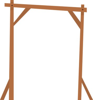 Ahşap Kemer Yapı Vektörü İllüstrasyonu