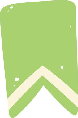 Bayrak Etiketi Sancak Vektörü İllüstrasyonu