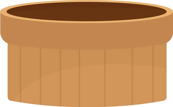 Illustrazione Vettoriale Della Piscina Rotonda Legno — Vettoriale Stock