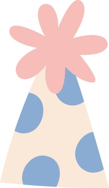 Doğum günü Konisi Şapka Vektörü İllüstrasyonu