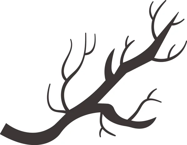 Силуэт Векторной Иллюстрации Ветви Дерева — стоковый вектор