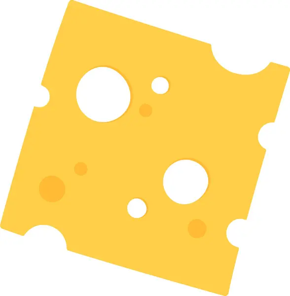Käse Lebensmittel Scheiben Vektor Illustration — Stockvektor