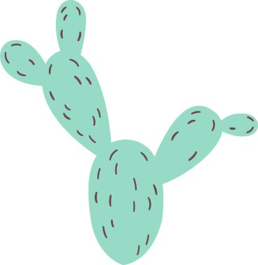 Kaktüs Çöl Bitki Vektörü İllüstrasyonu