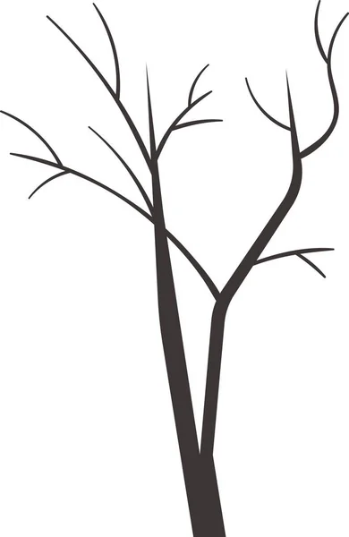 Árbol Tronco Silueta Vector Ilustración — Vector de stock
