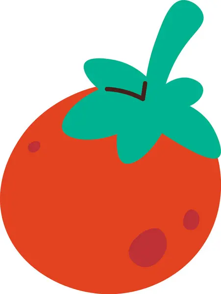 Rajčatová Zeleninová Vektorová Ilustrace — Stockový vektor