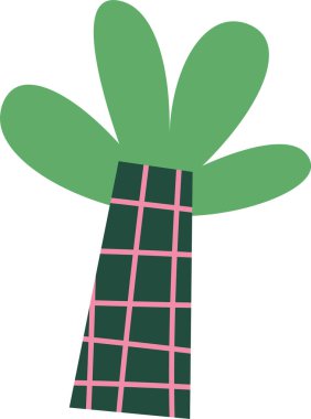 Çocuksu Soyut Ağaç Vektörü İllüstrasyonu