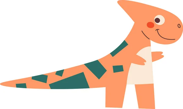 Childish Dinosaur Baby Vector Illustration — Stock Vector
