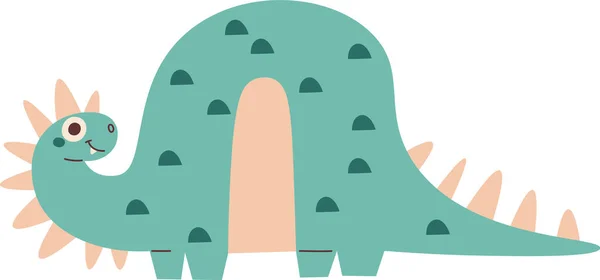 Childish Dinosaur Baby Vector Illustration — Stock Vector