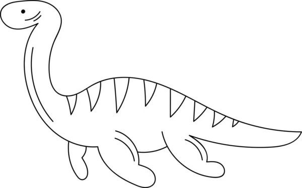Dinossauro Forrado Silhueta Vector Ilustração —  Vetores de Stock