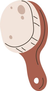 Fırça Ahşap Aracı Vektör İllüstrasyonu