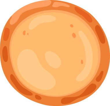 Pizza Kabuğu Simgesi Vektör İllüstrasyonu