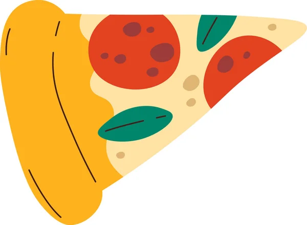 Frieden Der Pizza Vektorillustration — Stockvektor