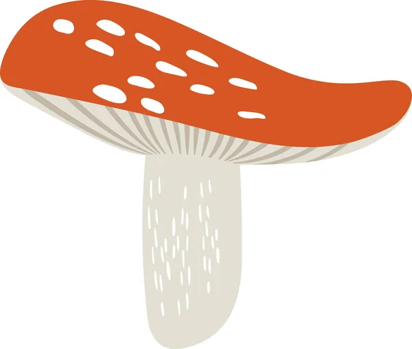 Fly Agaric Mushroom Vector Illustration — Stock Vector