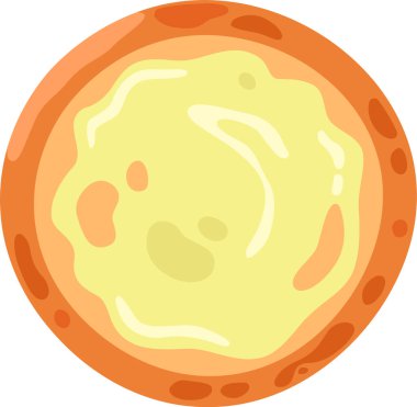 Peynir Vektörü İllüstrasyonlu Pizza Kabuğu