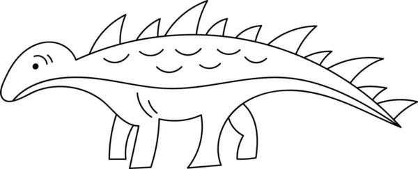 Динозавр Підкладка Силует Векторні Ілюстрації — стоковий вектор