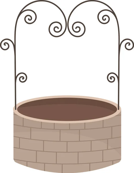 Ilustração Vetor Poço Água Tijolo —  Vetores de Stock