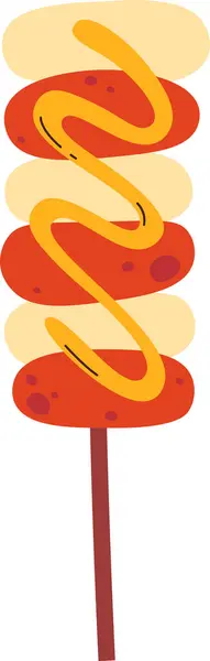 Fast Food Stick Vector Illustratie — Stockvector