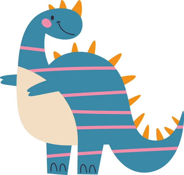 Childish Dinosaur Animal Vector Illustration — Stock Vector