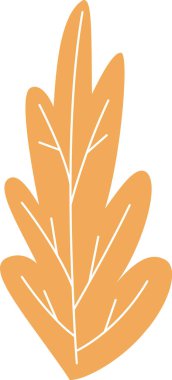 Çiçek Botanik Yaprak Vektörü İllüstrasyonu