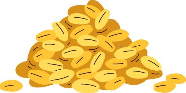 Buğday Tanesi Yığını Vektör İllüstrasyonu