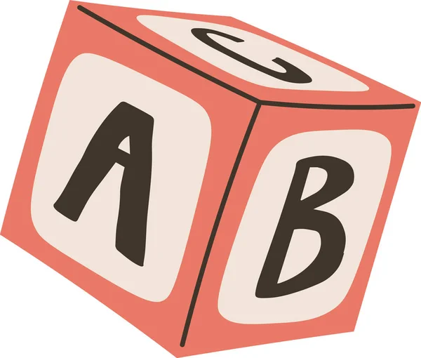 Blok Abc Toy Vector Illustratie — Stockvector