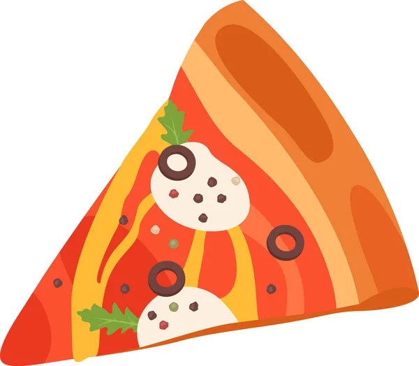Pizza Yiyecek Dilimleme Vektörü Llüstrasyonu — Stok Vektör