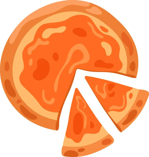 ピザファーストフードのベクトル図 — ストックベクタ