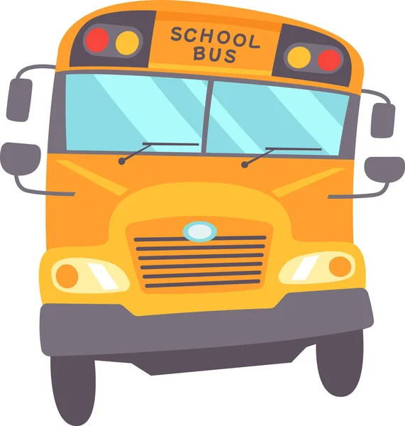School Bus Front Vector Illustration — Stock Vector
