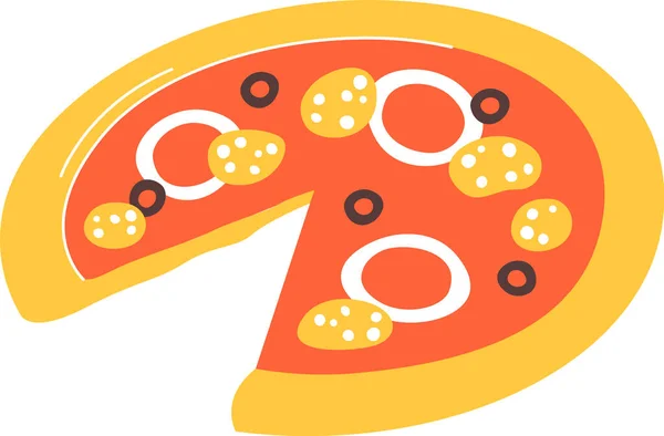 Pizza Fast Food Vektör Illüstrasyonu — Stok Vektör