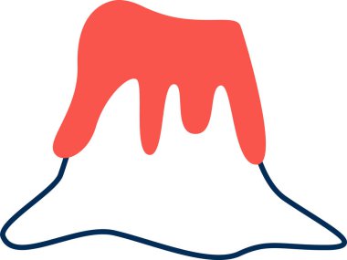 Volkan Doodle Vektör İllüstrasyonu Patlaması