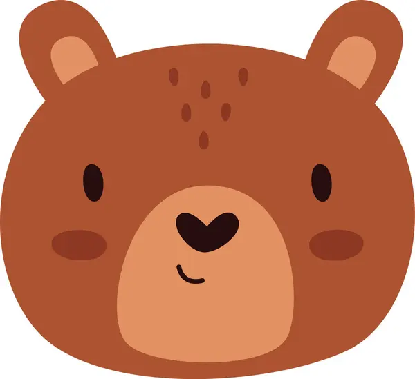 Bear Animal Head Vector Illustration — Stockový vektor