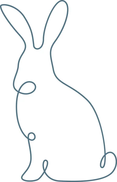 Rabbit Lined Animal Vector Illustration — Stock Vector