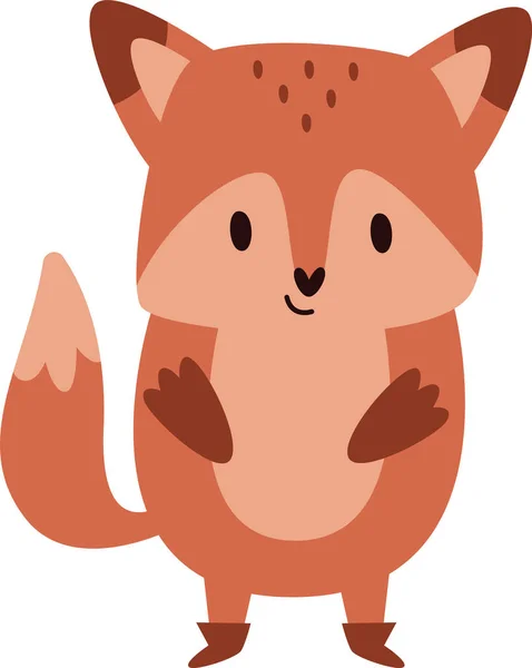 Fox Animal Childish Vector Illustration — Stockvektor