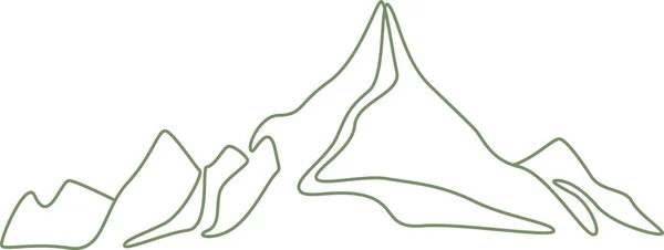 Montañas Alineadas Paisaje Vector Ilustración — Archivo Imágenes Vectoriales