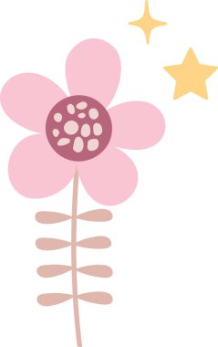 Kök Vektör Resimlerinde Boho Çiçeği