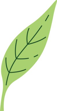 ağaç yaprağı ikonu vektör illüstrasyonu