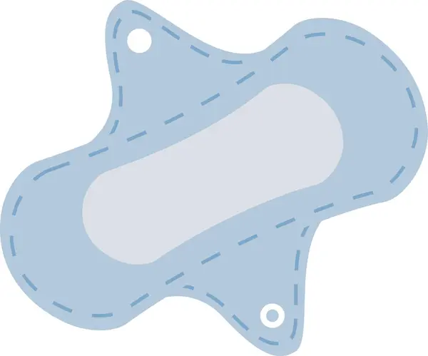 Mujer Menstrual Pad Vector Ilustración — Vector de stock