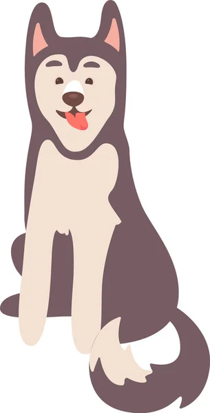 Huskies Dog Pet Vector Ilustração —  Vetores de Stock