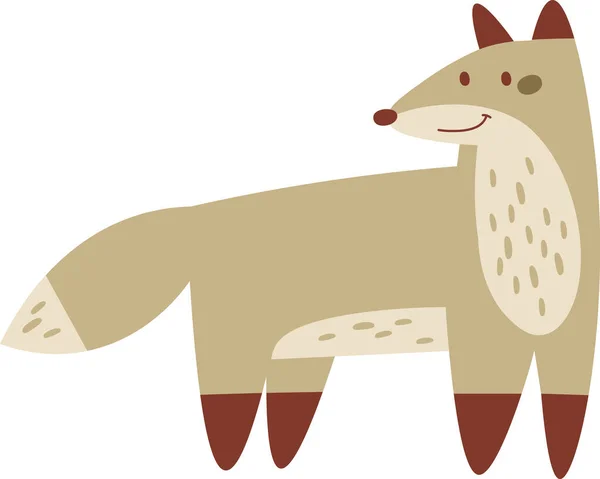 Leuke Fox Animal Vector Illustratie — Stockvector