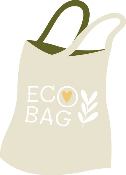 Eco Textile Bag Vector Illustration — Stock Vector
