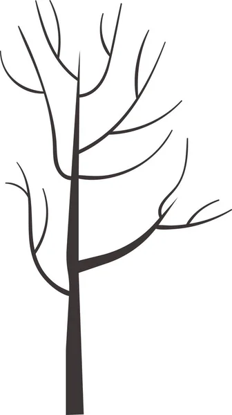 Tree Trunk Silhouette Vector Illustration — Stock Vector