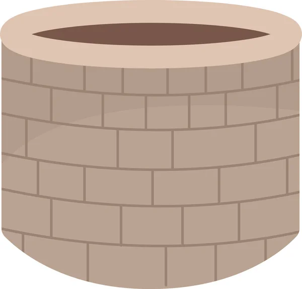 Brick Water Well Vector Illustration — Stock Vector
