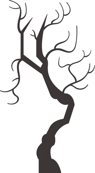 Tree Trunk Silhouette Vector Ilustração — Vetor de Stock