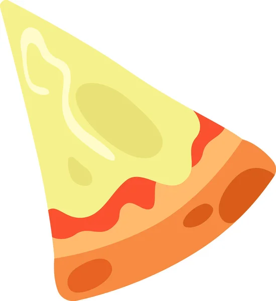 Illustration Vectorielle Tranche Nourriture Pizza — Image vectorielle