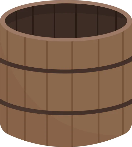 Dřevěný Kulatý Bazénový Vektor Ilustrace — Stockový vektor