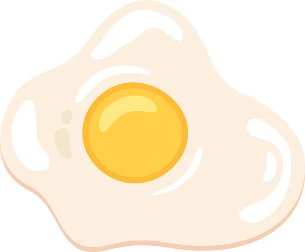 Fried Egg Food Vector Illustration — Stockvektor