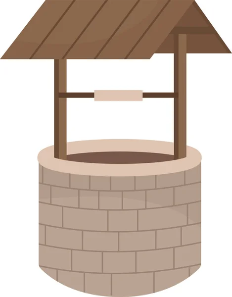 Brick Water Well Vector Illustration — Stock Vector