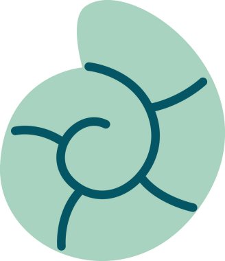 Deniz kabuğu Çocuk Yumuşakça Vektör İllüstrasyonu