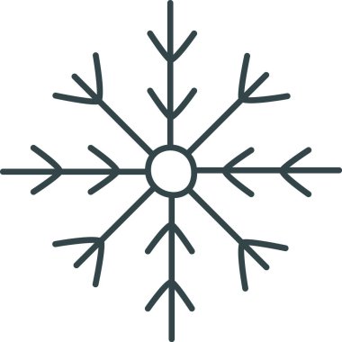 Kar Tanesi Çizgili Simge Vektörü ResmiComment