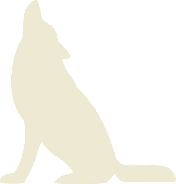 Wolf Animal Silhouet Vector Illustratie — Stockvector